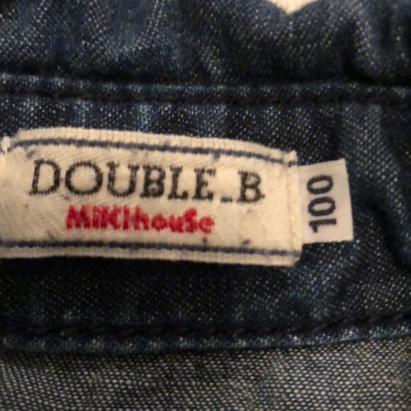 Double B mikihouse blue denim jeans shirt. EUC - Picture 2 of 6